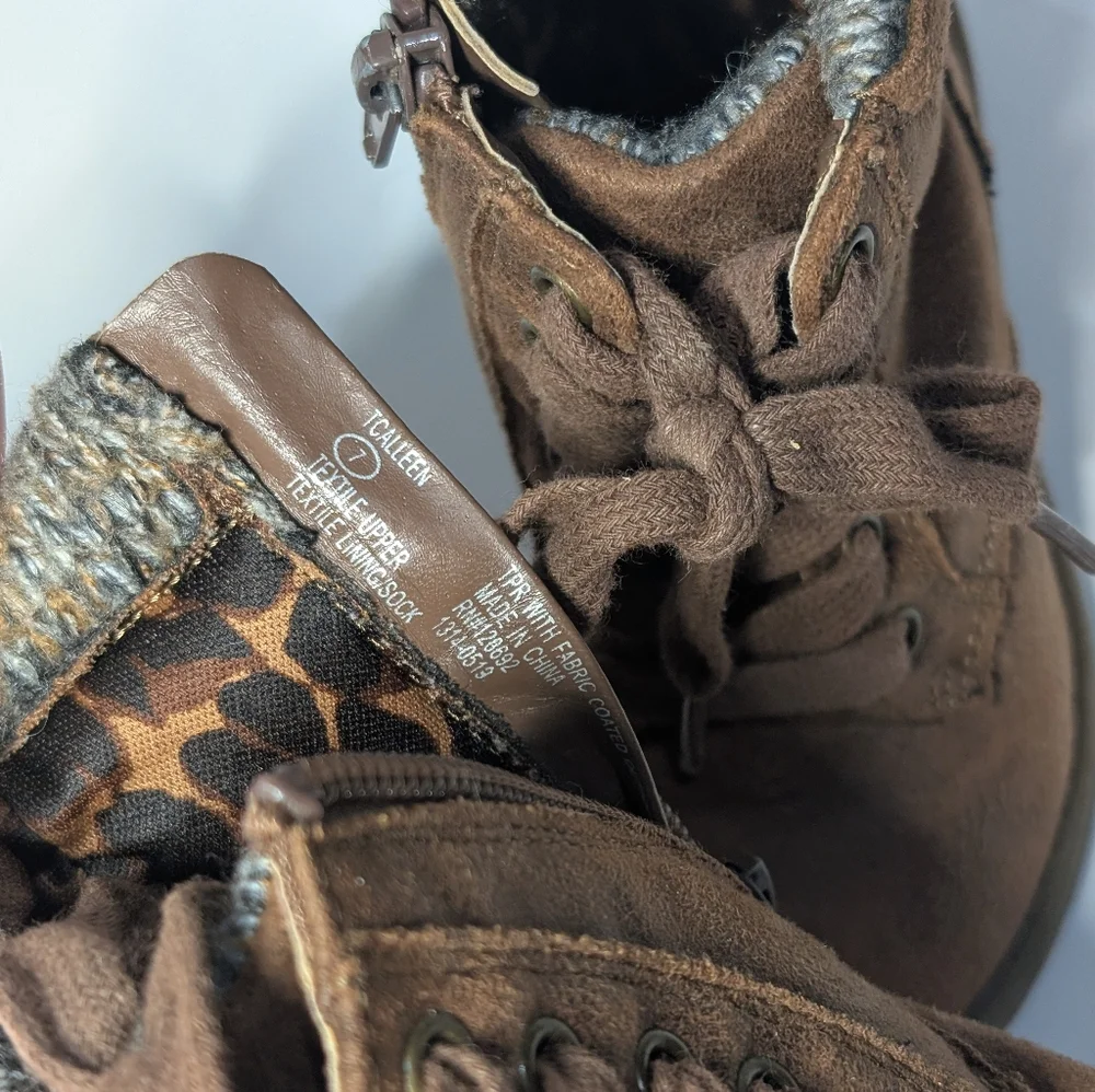 🤎 Steve Madden Brown Faux Suede Toddler Boots (Size 7)
